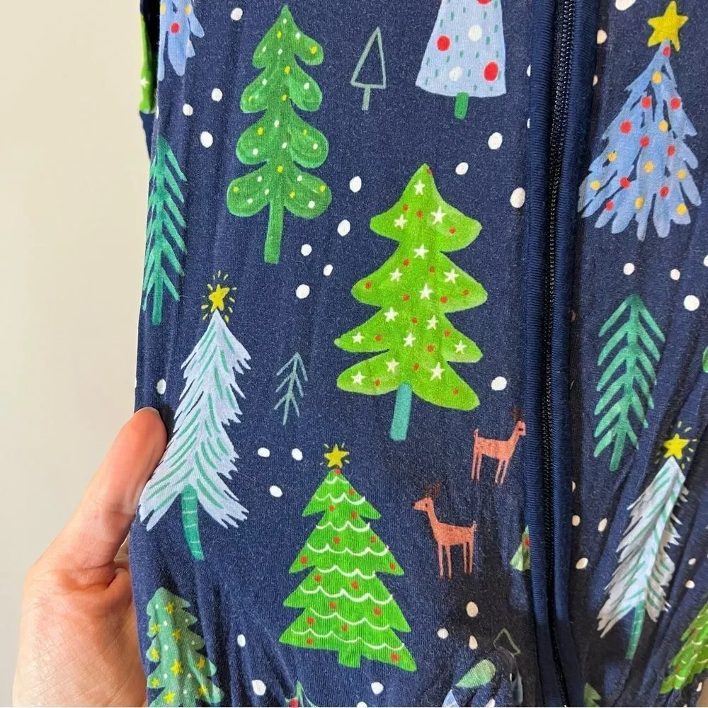 Little‎ Sleepies Blue Christmas Print Onesie 2T
